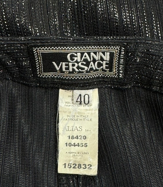 S/S 2001 Gianni Versace Metallic Lurex Pants Silk… - image 7