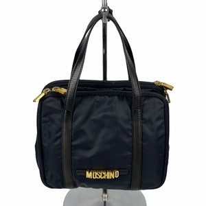 Moschino Redwall Vintage Nylon 3 Fächer Kleine Tasche 1990er Jahre Handtasche