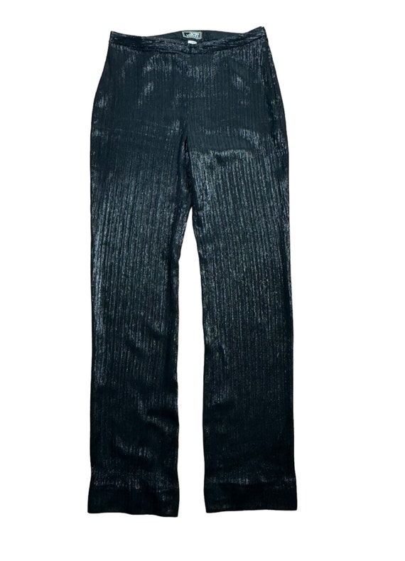 S/S 2001 Gianni Versace Metallic Lurex Pants Silk… - image 6