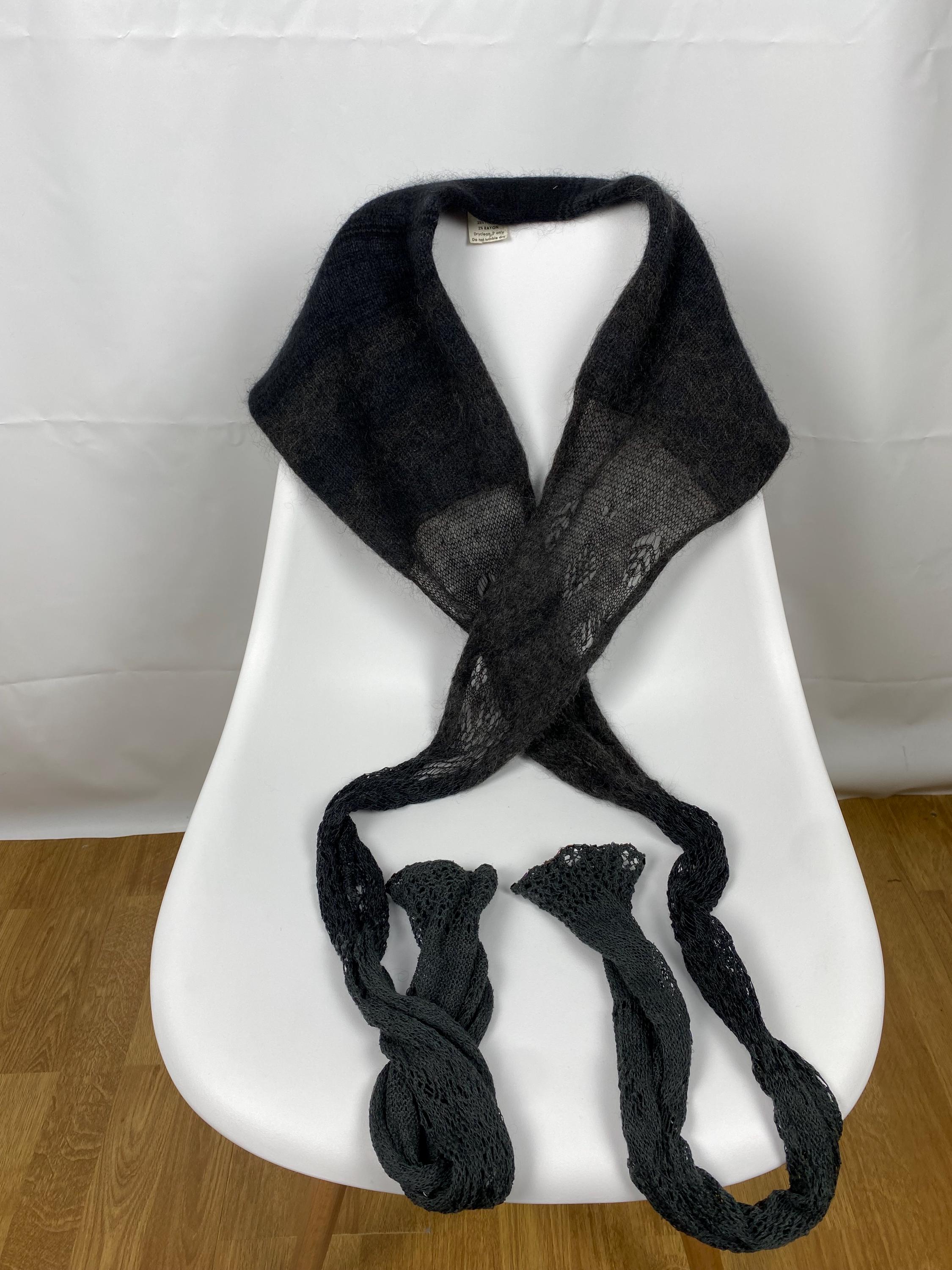 Dries Van Noten Mohair Wool Mesh Scarf Archive Vintage