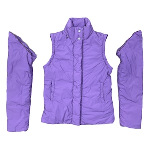 Jil Sander Puffer Transformer Chaqueta Vintage Archival ropa mujer talla 36