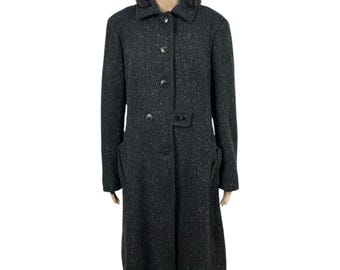 Weekend Max Mara Knit Overcoat Lana Wool size US12 IT46 Vintage
