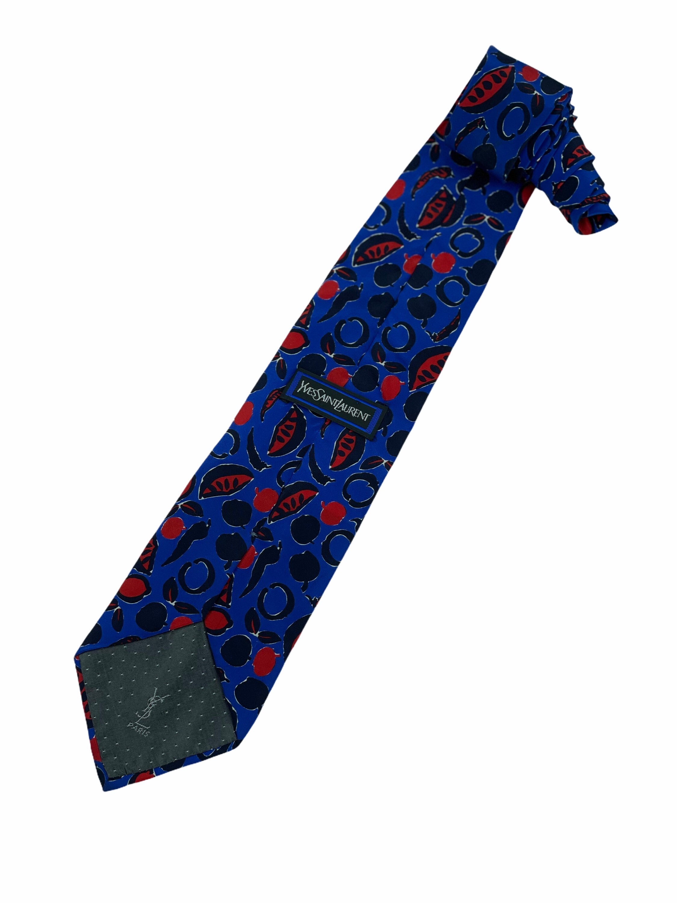 Yves Saint Laurent Silk Tie Vintage Abstract 90s Made Italy