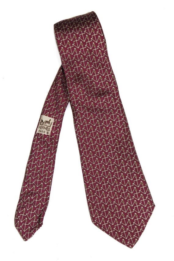 Hermes Tie Vintage 1990s Hermès Silk Necktie 100%… - image 3