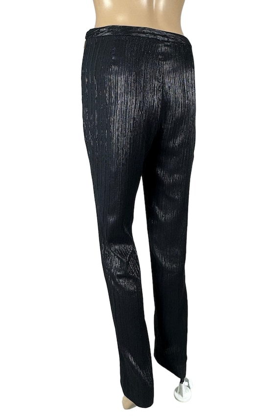 S/S 2001 Gianni Versace Metallic Lurex Pants Silk… - image 5