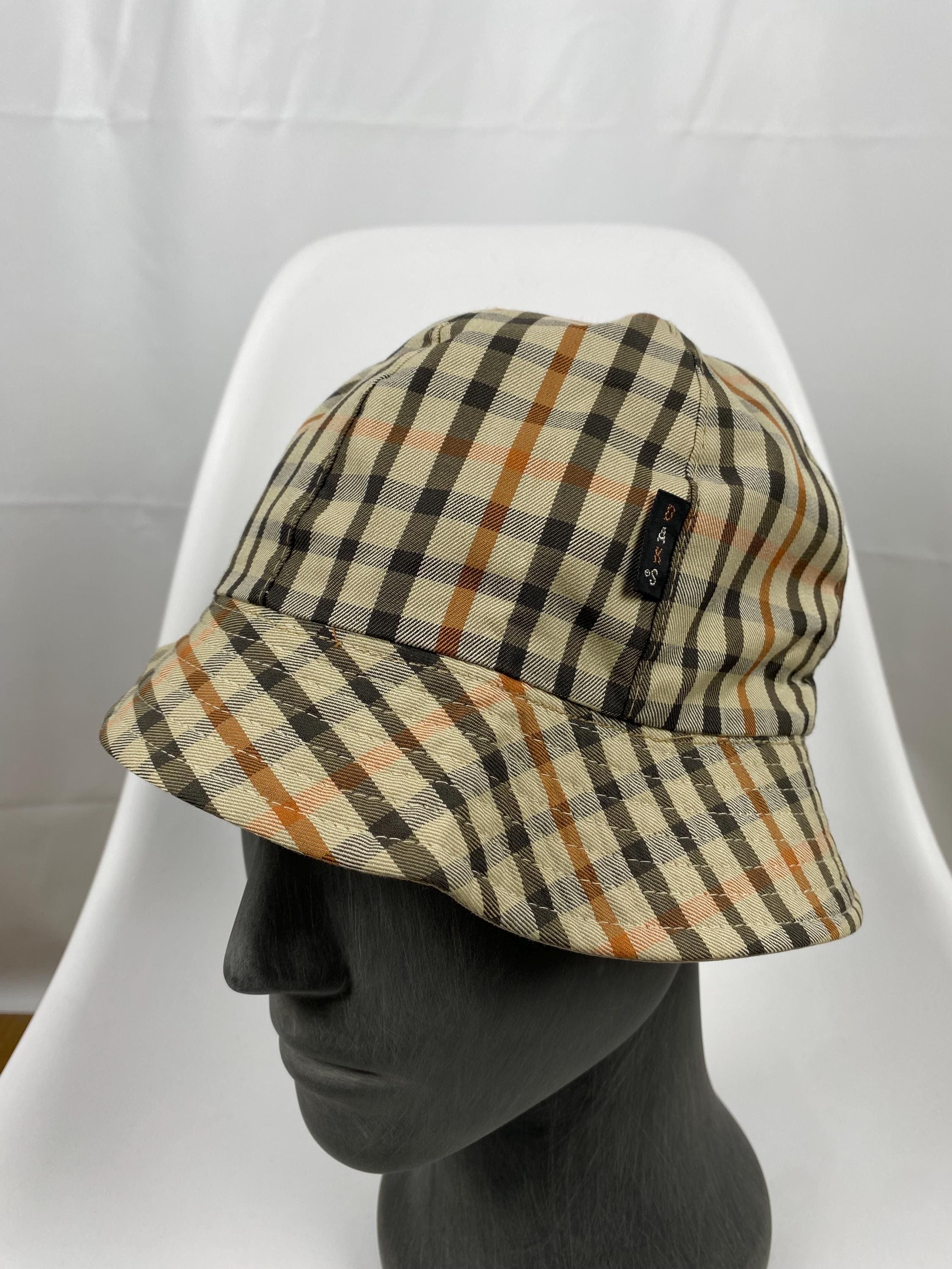 Daks London Checkered Bucket Hat Reversible Vintage - Etsy