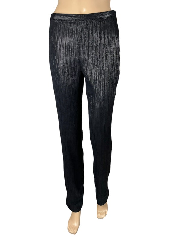 S/S 2001 Gianni Versace Metallic Lurex Pants Silk… - image 3