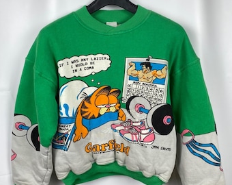 ヴィンテージ 1978年 ガーフィールド映画プリント スウェットシャツ 暖かい サイズ L