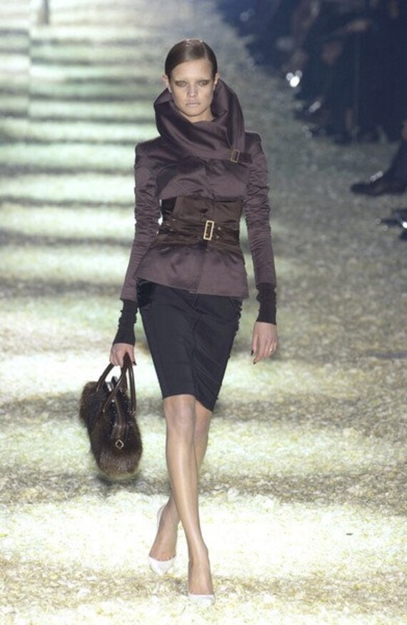 Gucci FW2001 Midi Silk Skirt Era Tom Ford