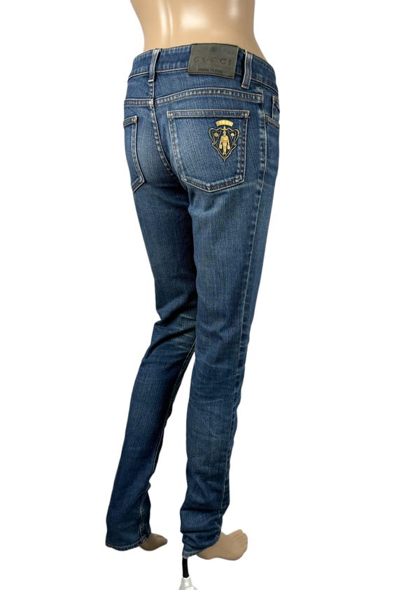 00s Gucci Tom Ford Era Blue Jeans Big Logo Size 38 - Etsy Israel