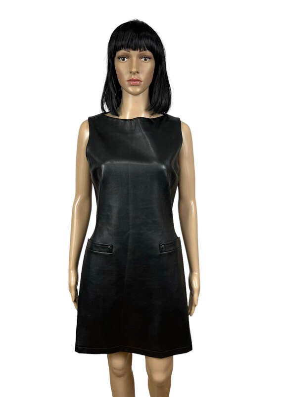 Versace Jeans Couture Faux Leather Vintage Medusa Dress - Etsy Versace Jeans Couture Faux Leather Vintage Medusa Dress - Etsy