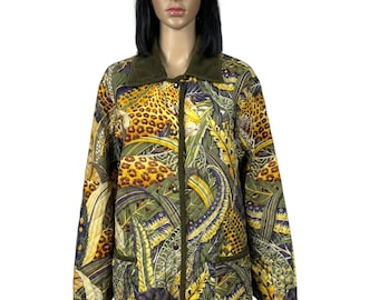 Rare Salvatore Ferragamo Wildlife Printed Jacket Quilted