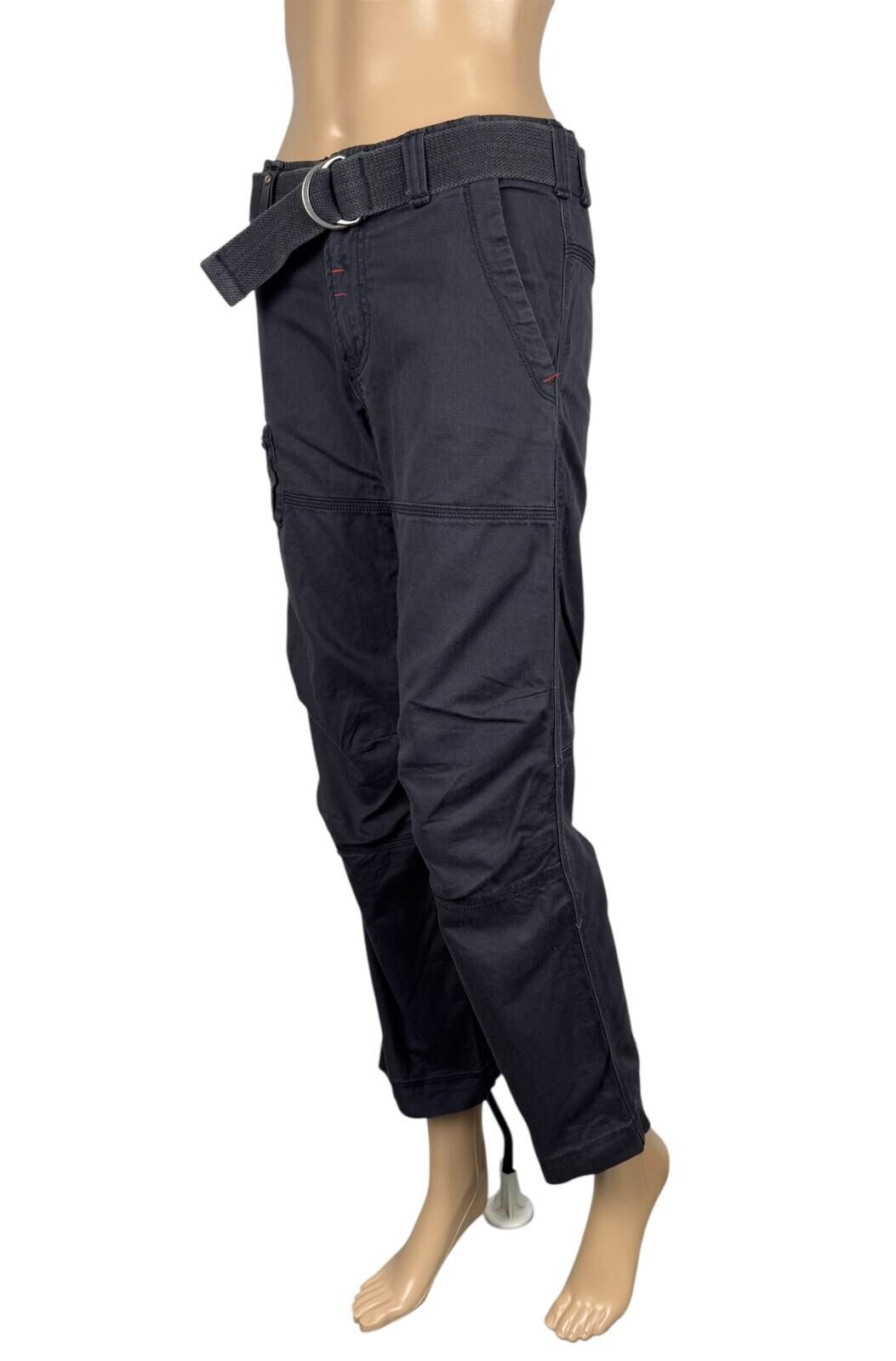 パンツ Rare 00s- Archive DIESEL cropped cargo Diesel Vintage 00s Belted Pants Cropped - Etsy