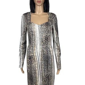 Roberto Cavalli Class Dress Animal Print Knee Length IT44 US10 Vintage