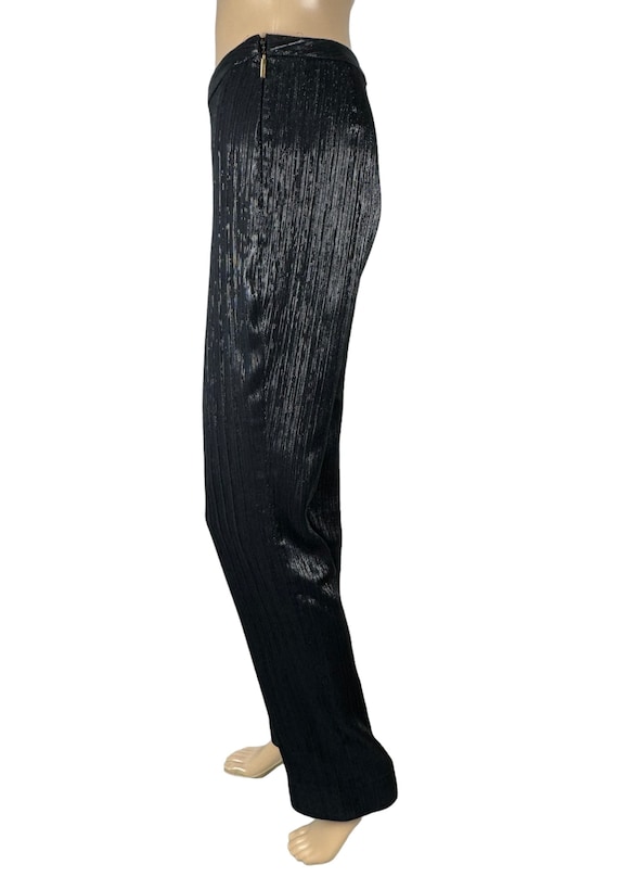 S/S 2001 Gianni Versace Metallic Lurex Pants Silk… - image 4