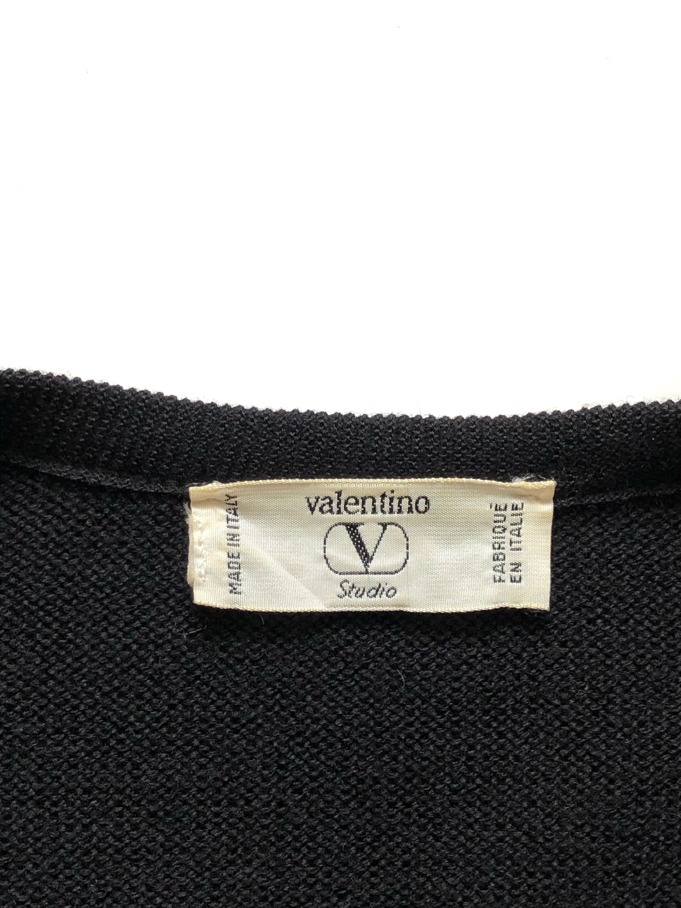 Valentino Cape With Bow Wool Vintage