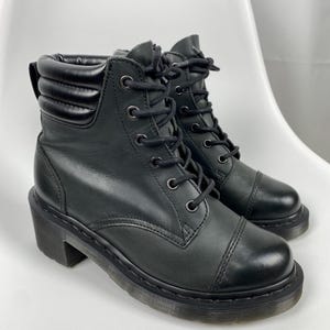 Dr Martens Genuine Leather Heel Boots size 37 UK4 Vintage