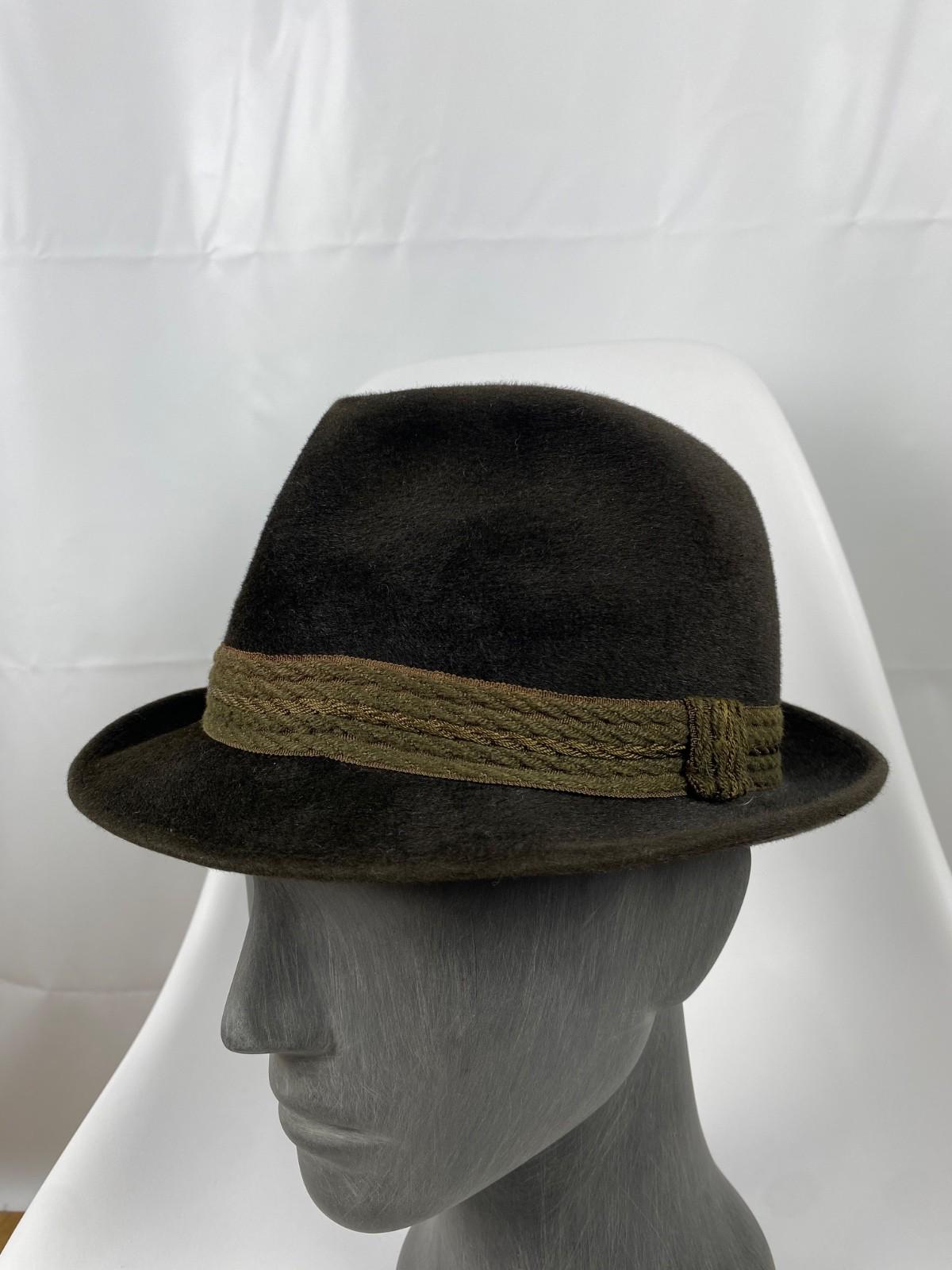 Vintage G. A. Dunn Piccadilly Circus. Black center dent felt fedora stiff brim. Gain Wool Felt Fedora Hat - Black – Village Hat Shop main image 2