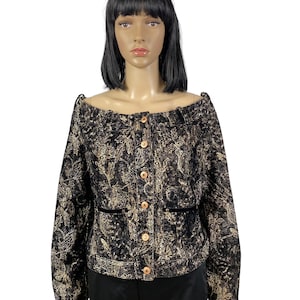 Voyage Passion Vintage Jacket decorated velvet pants style size IT 46