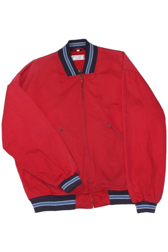YSL vintage 90s red bomber jacket