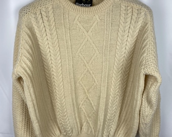 ヴィンテージ Barbour ケーブル ニット ウール セーター サイズ 46