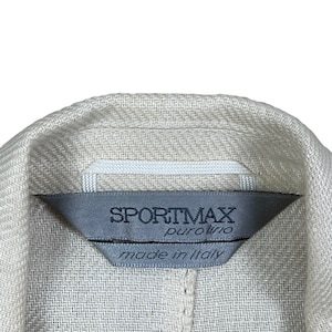Sportmax max mara puro lino Blazer Vintage 100% Linen