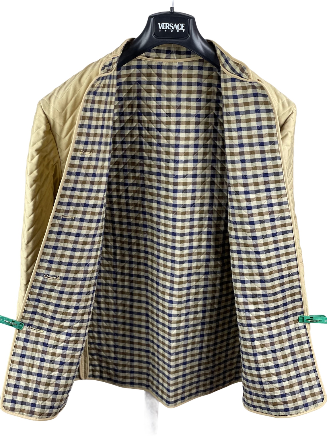 Aquascutum Quilted Jacket Checkered Vintage 1990s Etsy