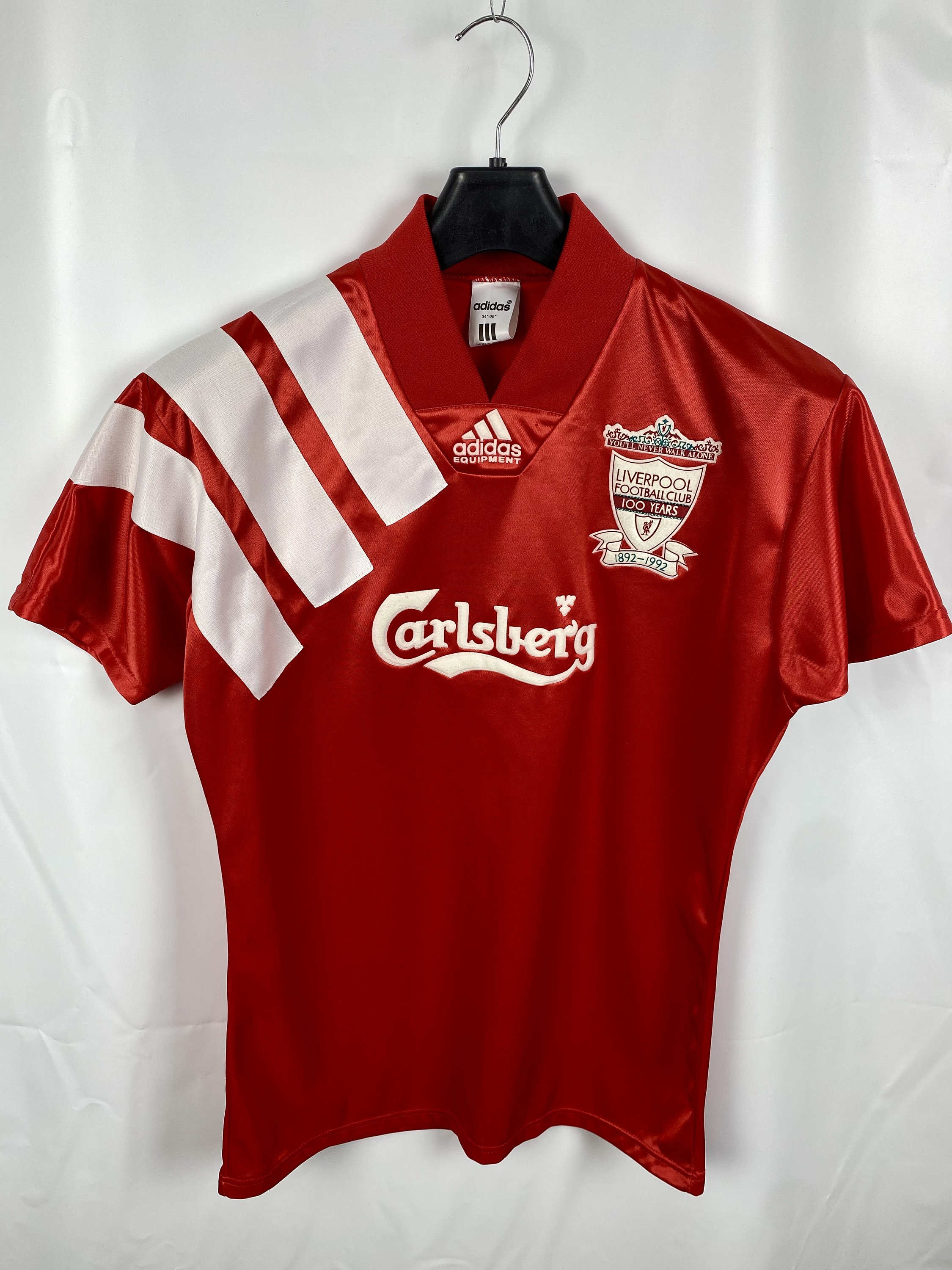Liverpool Adidas Equipment 1992 1993 100 YEARS HOME Jersey Vintage