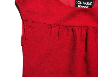 Moschino Boutique Red Wool Dress Vintage