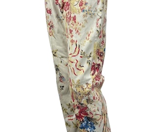 Vintage Just Cavalli Floral Print Embroidered Pants size 30