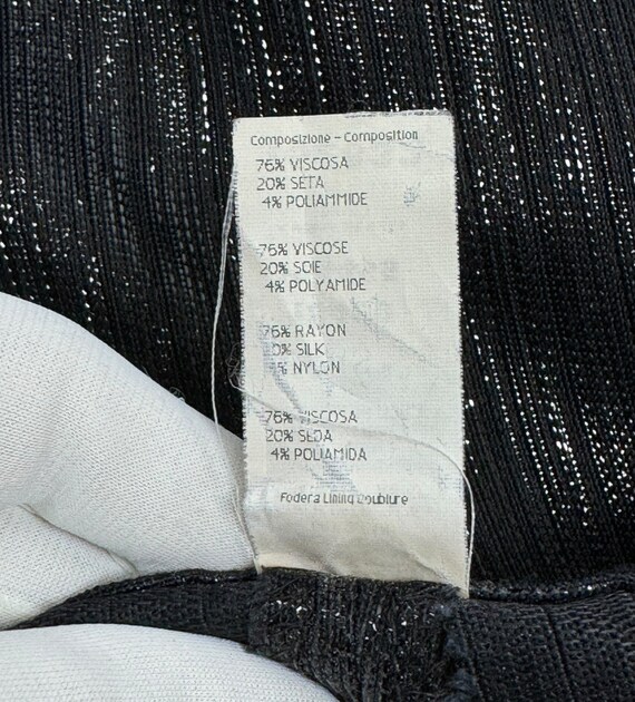 S/S 2001 Gianni Versace Metallic Lurex Pants Silk… - image 9