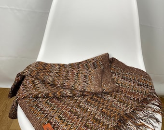 Missoni Zig-Zag Wool-Polyamide-Viscose Scarf Knit Vintage