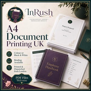 Custom A4 Document Printing UK with Binding Options