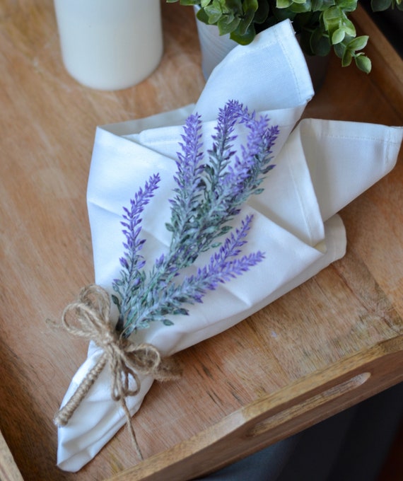 Lavender napkin rings deals