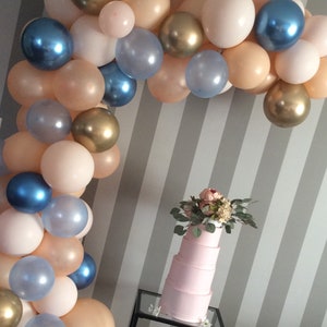 120 pcs Balloon garland kit, DIY Balloon Garland,Blush and Blue Balloon arch perfect for Baby Shower and Birthday Party