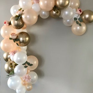 120 piezas DIY globo garland kit, oro, champagne, blanco Perl! Guirnalda de globos de boda
