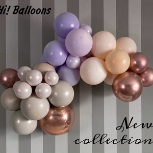 Doble material rubor y púrpura cumpleaños globo garland kit baby shower bridal ducha diy globo garland