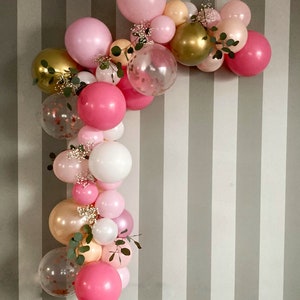Girl Baby Shower Balloon Garland Kit,Girl First Birthday  Balloon Garland Bridal Shower Backdrop