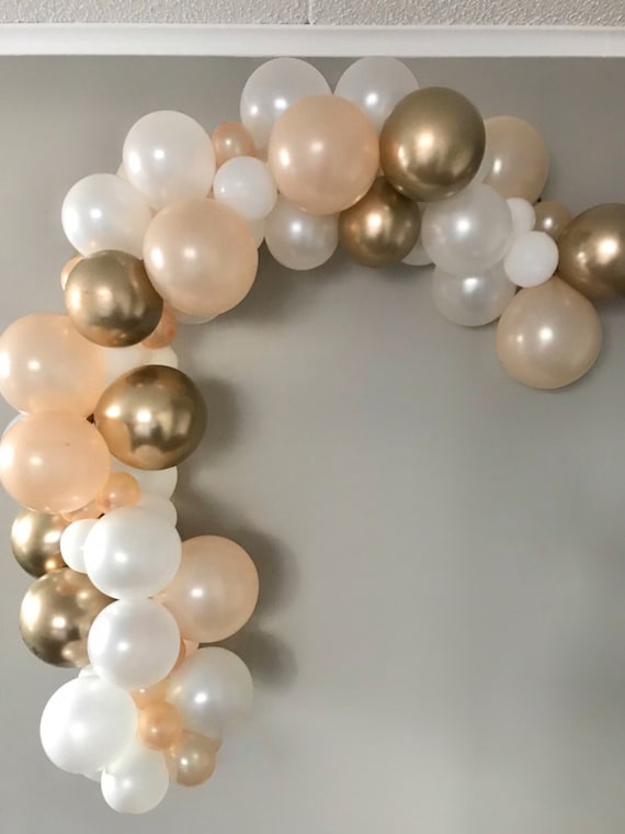120  pcs DIY Balloon Garland Kit,Gold,Champagne and Perl White,Baby Shower Balloon Arch,Birthday Balloon Garland
