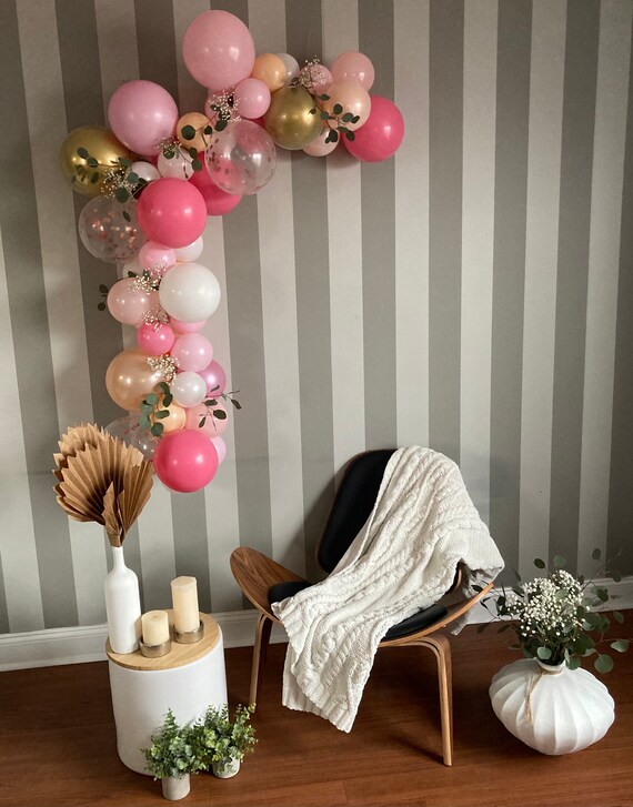 Girl Baby Shower Balloon Garland Kit,Girl First Birthday  Balloon Garland Bridal Shower Backdrop