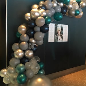 Geburtstag Ballon Girlande Kit-grau und Petrol Farben Ballon Girlande - Baby Boy Geburtstag Arch-Balloon Girlande für Jubiläen