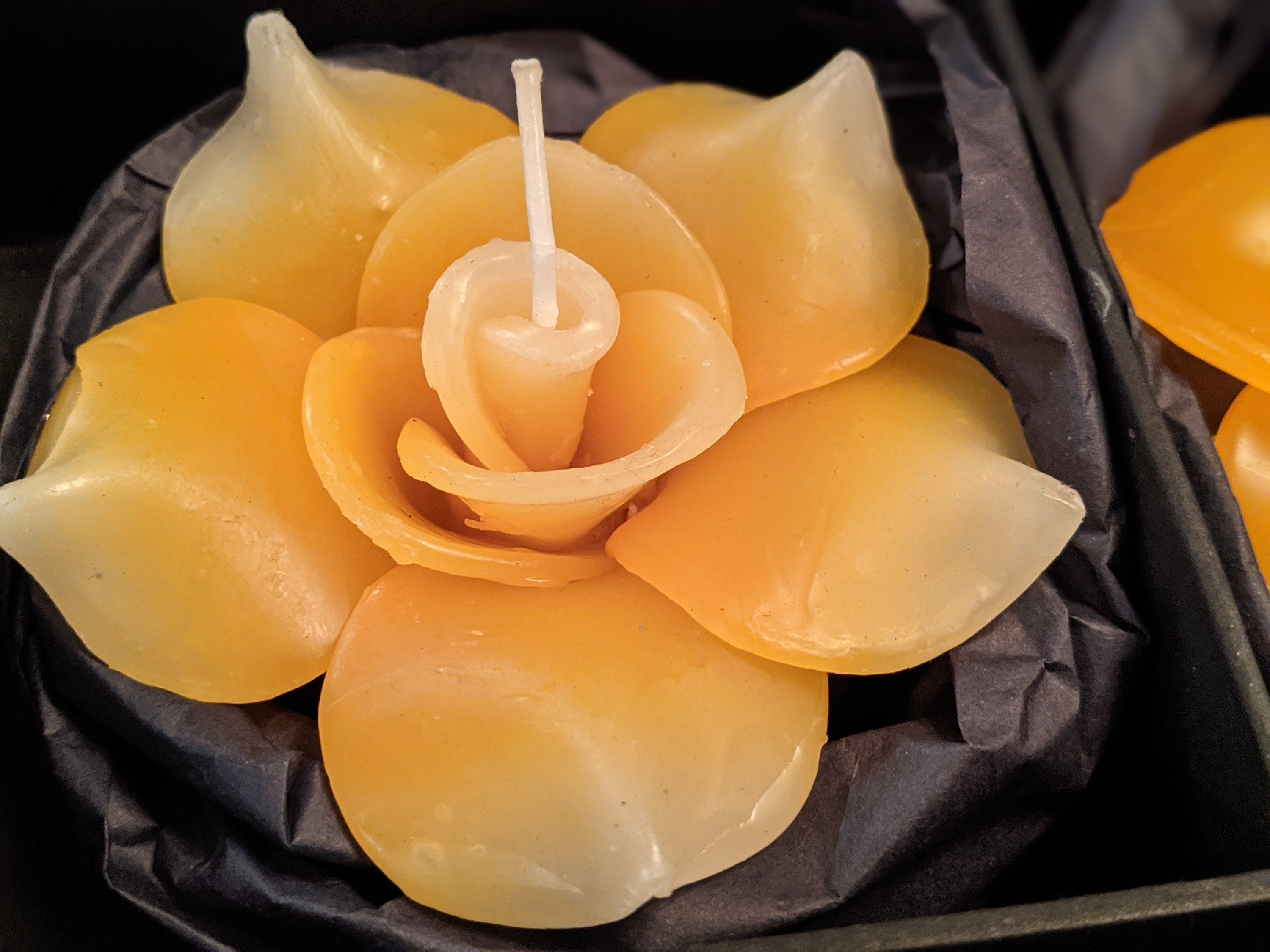 Sale items Yellow Handcrafted candle Floating Rose Craved Etsy