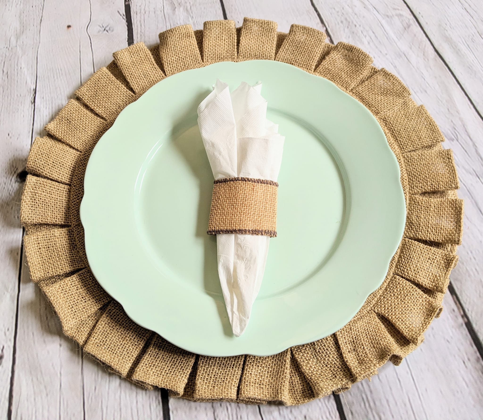 Thanksgiving Placemat Round Burlap charger plate, Halloween Christmas…