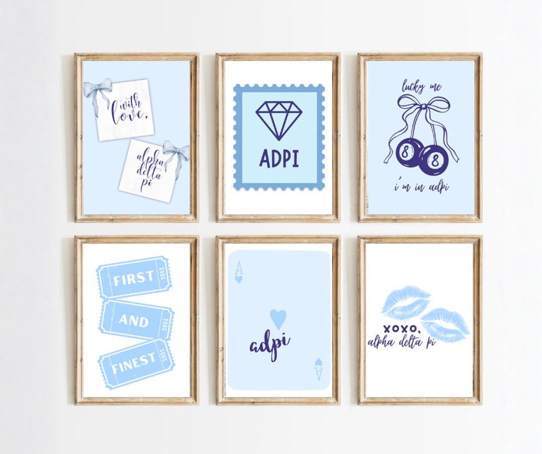 Adpi Sorority Wall Art Bundle | Alpha Delta Pi - Etsy