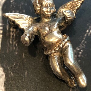 Sterling Cherub Brooch; Seraphim; Angels; St. Valentine&#39;s Day; Romance; Protection