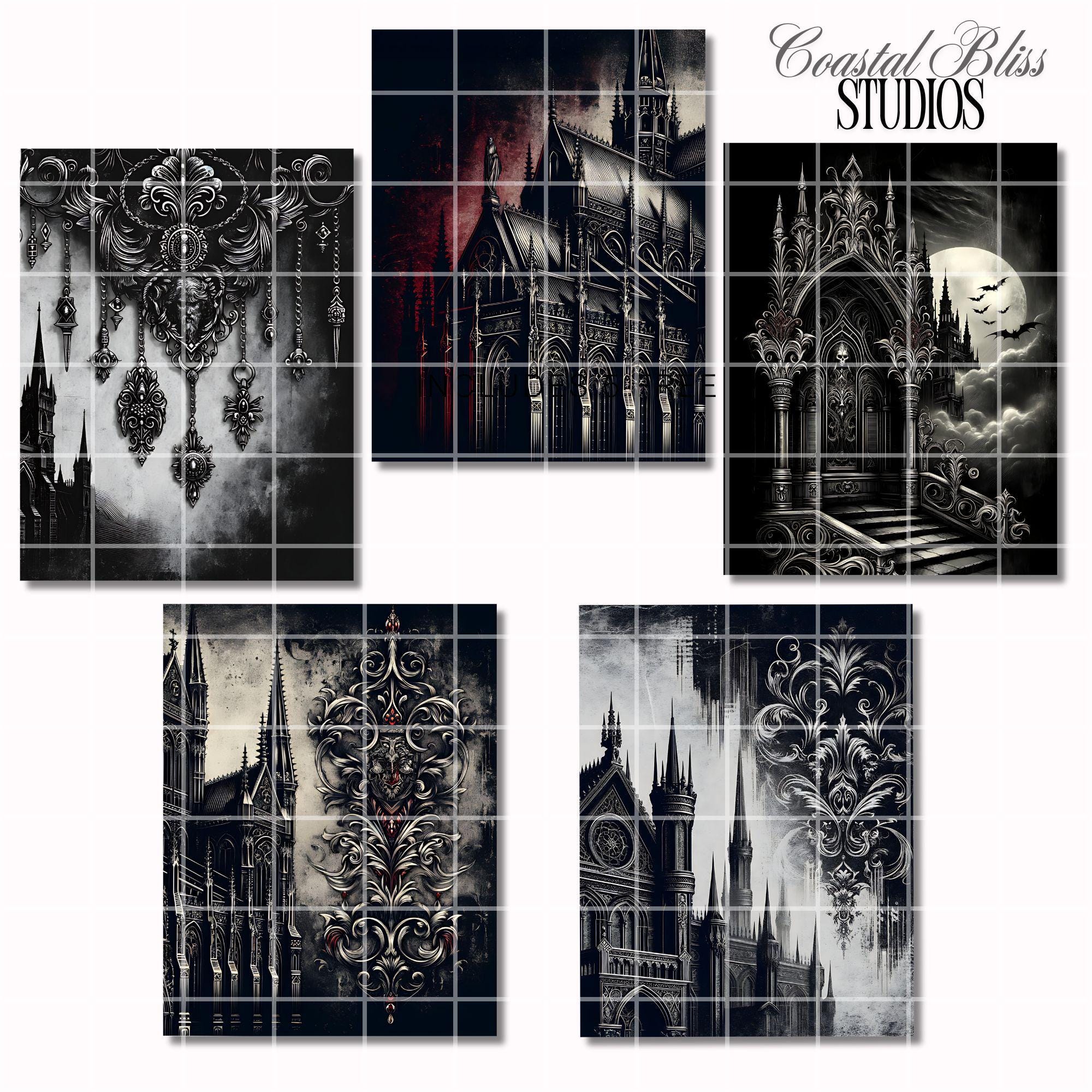 Gothic Elements Clipart, Medieval Elements Clipart, Gothic Clipart ...