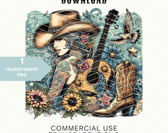 Country Darlin', County Darling clipart, digitale png, zomer clipart, cowgirl png, western png, country muziek, country western, cowgirl