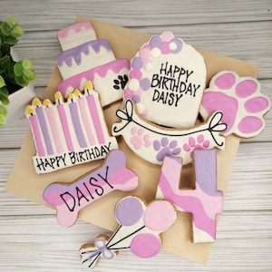 Birthday Dog Treats, Personalized Gifts for Dogs, 8 Count Box, Peanut Butter Banana, Gluten Free