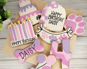 Birthday Dog Treats, Personalized Gifts for Dogs, 8 Count Box, Peanut Butter Banana, Gluten Free