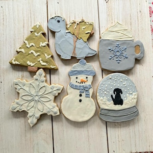Christmas Winter Dog Treats, Holiday Dog Cookies, Gourmet Gift for Dogs, 6 Count